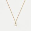 Solid Gold Initial Mini Pendant Necklace - D | 14ct Solid Gold