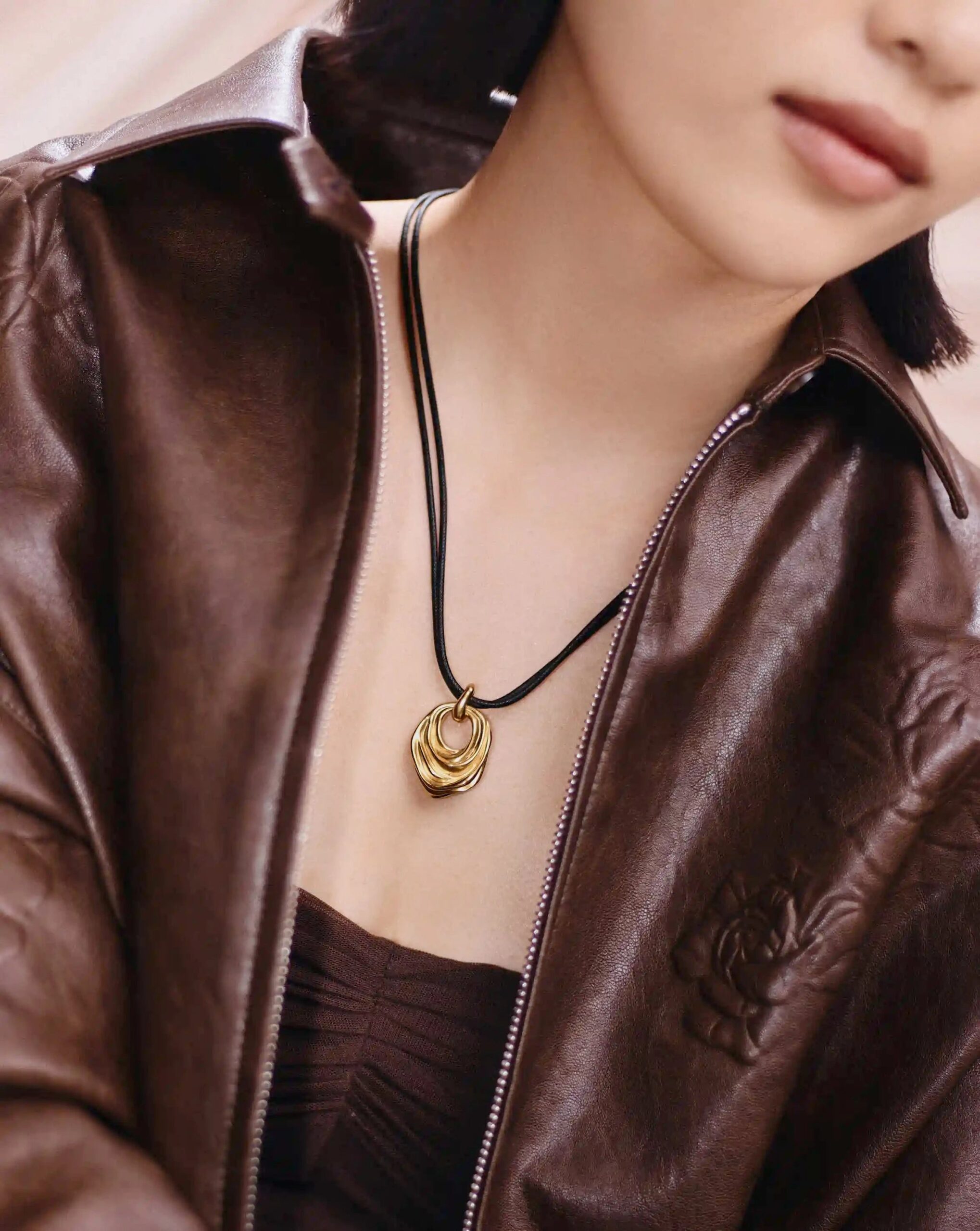 MARKGONG Draped Statement Cord Necklace | 18ct Gold Plated - Image 2