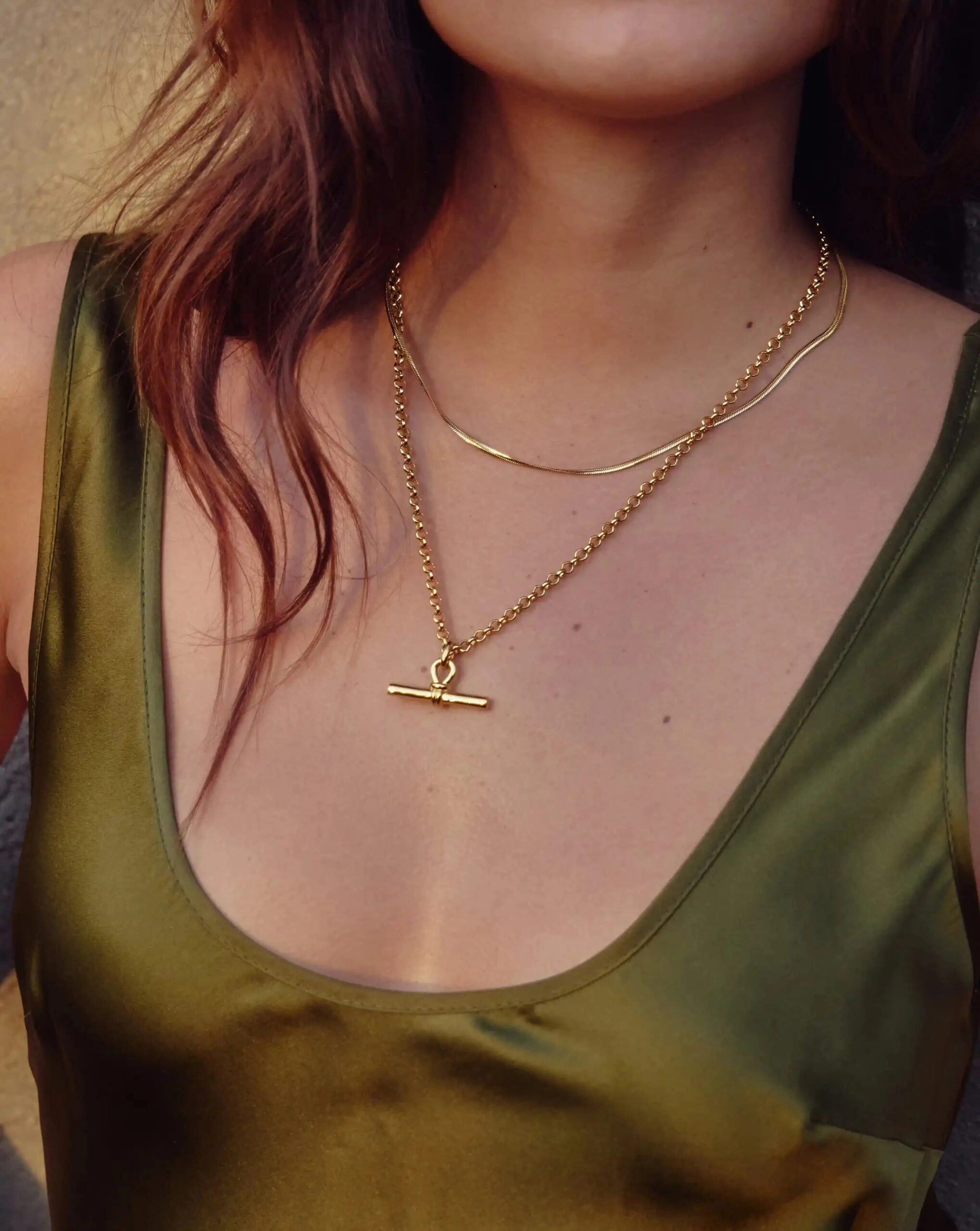 Thin Snake Chain Necklace | 18ct Gold Plated - Image 2